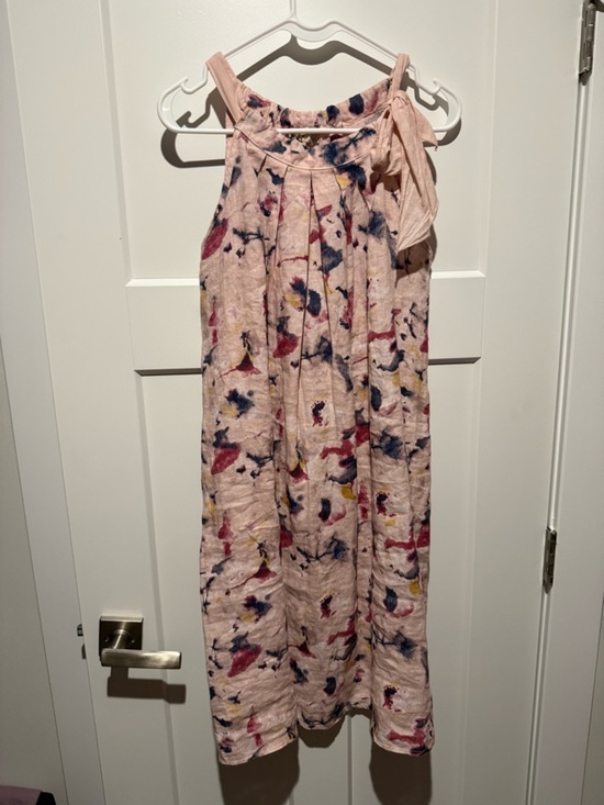 Bellambra Dresses & Skirts - Coastal Pink Floral Italian Linen Shift Dress